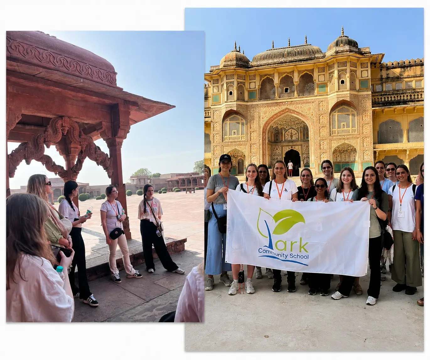 Park Community School students exploring historic sites on their 2026 India trip.