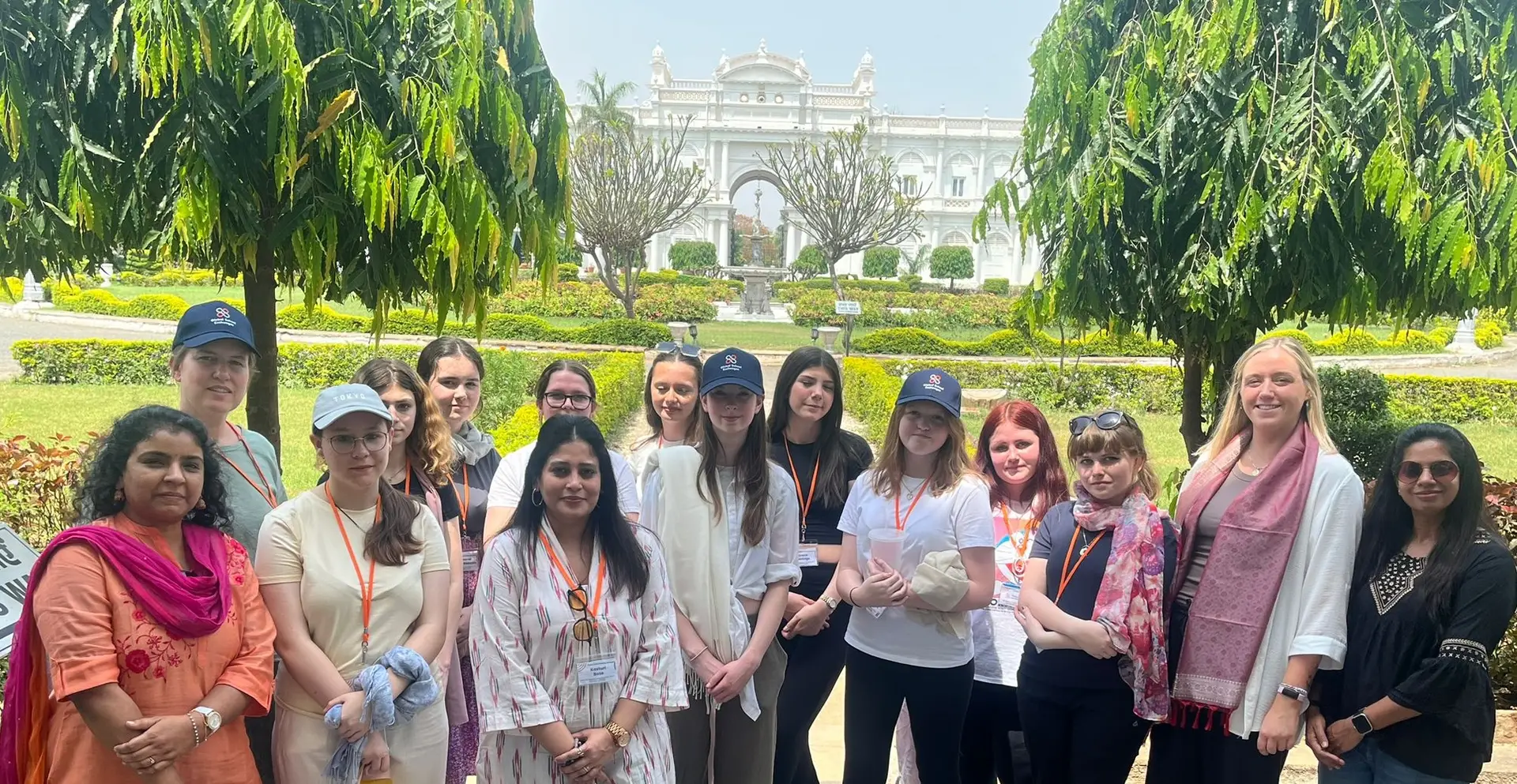 Students and staff together during the India school trip